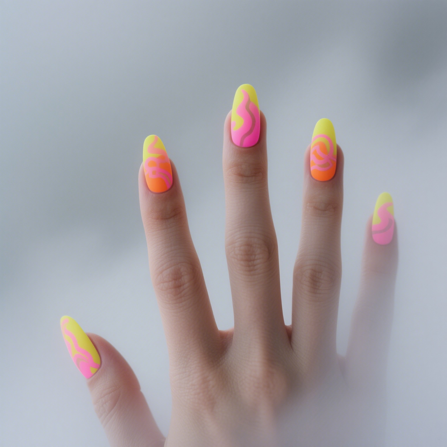 Matte Neon Nails