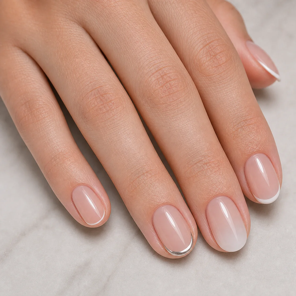 Modern French tip nails for 2026