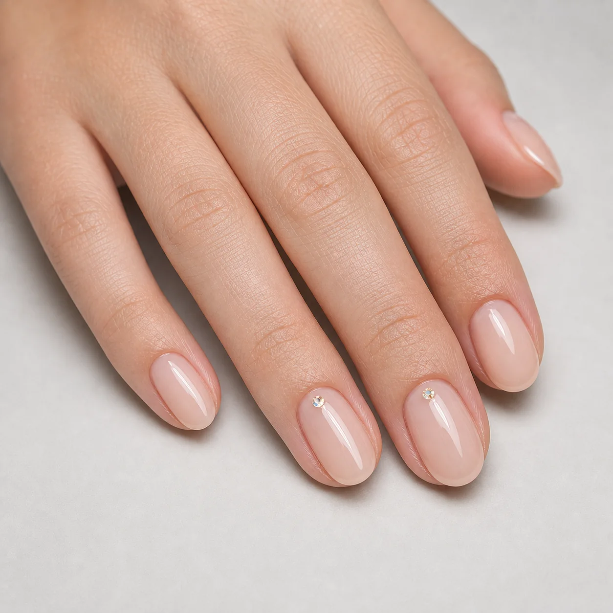 3D gem accent nails with a luxury salon finish